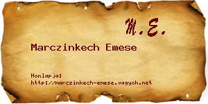 Marczinkech Emese névjegykártya