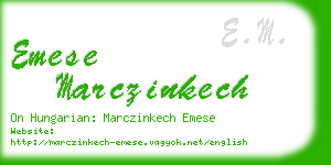 emese marczinkech business card